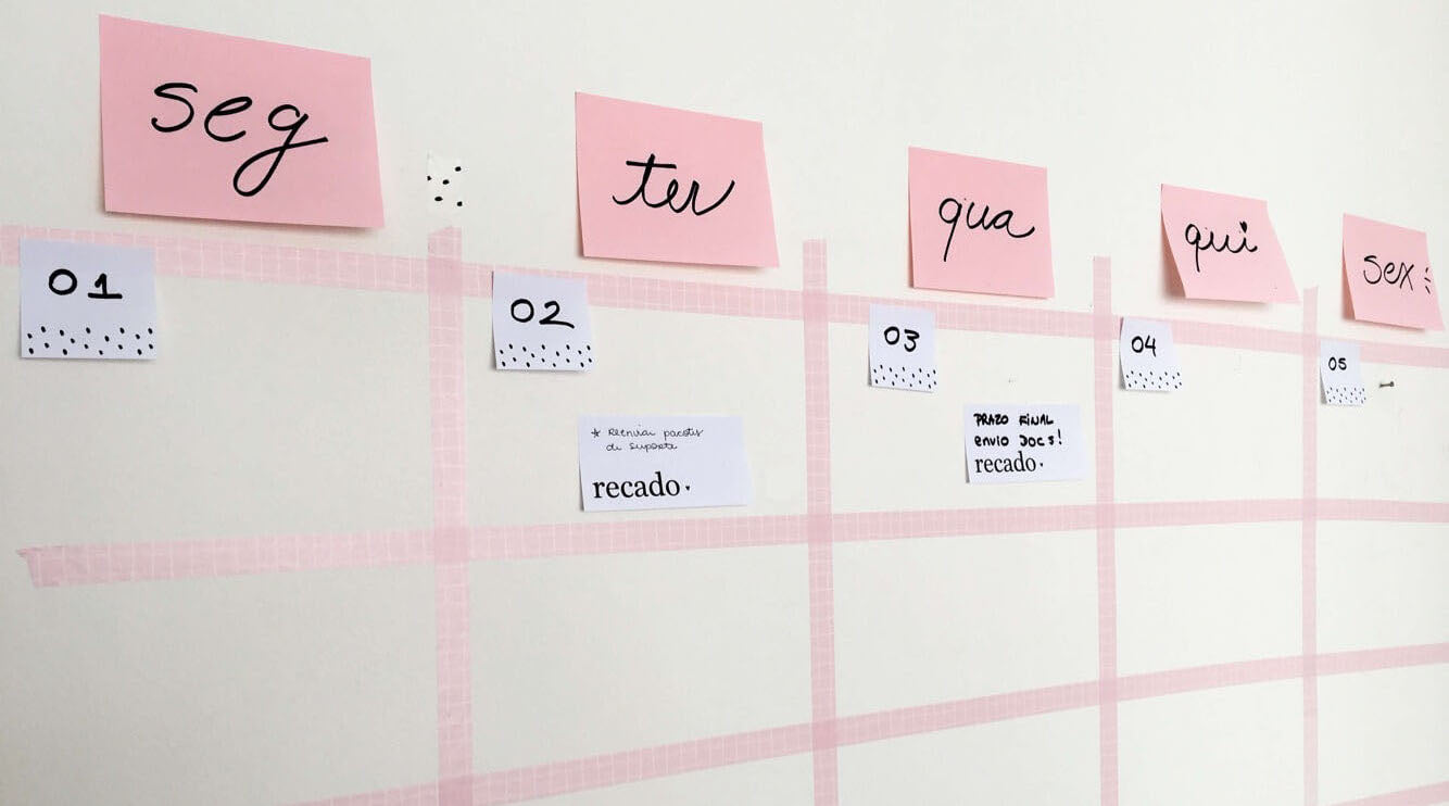 Faça você mesmo: Calendário de Parede com Washi Tape