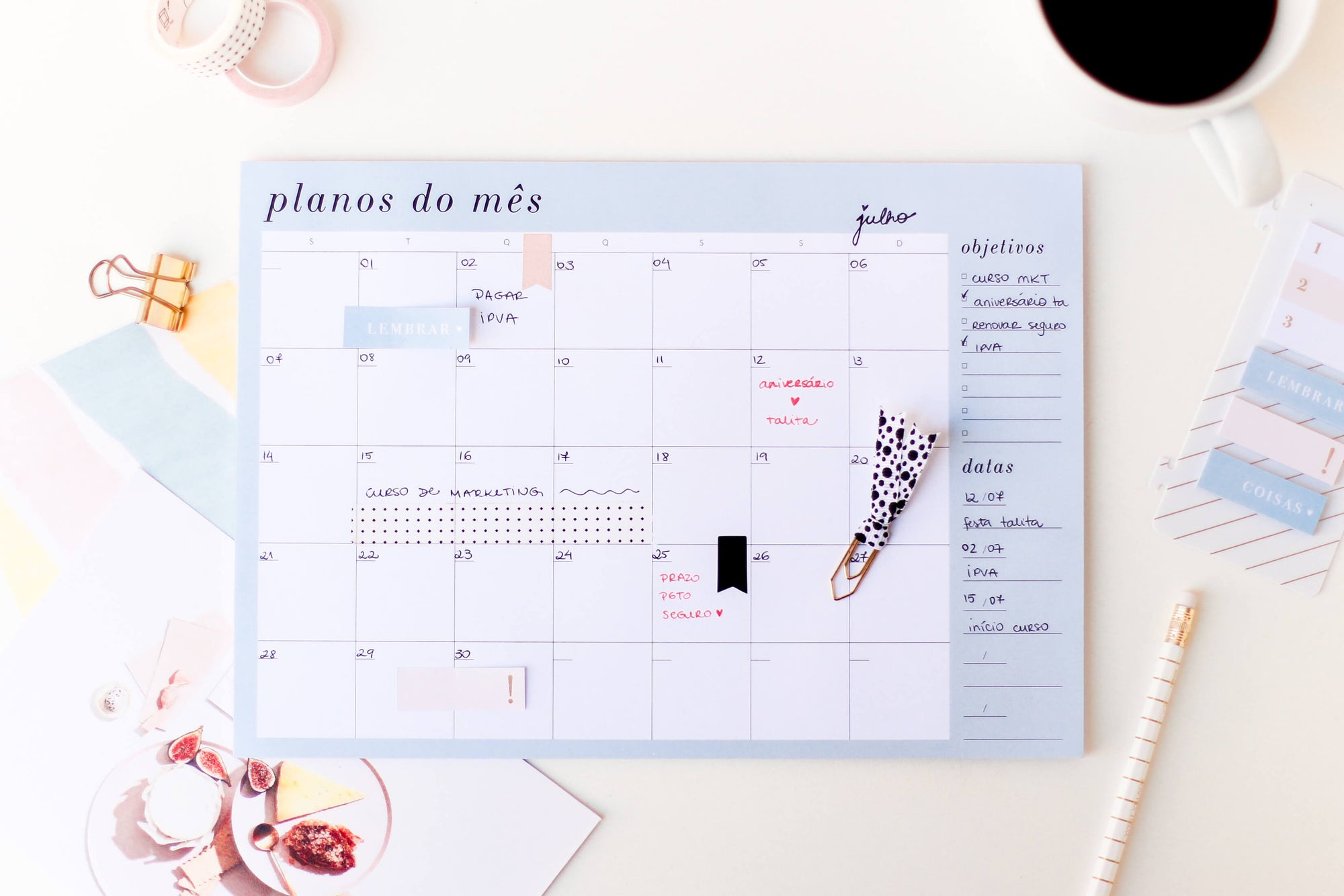 Como usar: Planejador Mensal